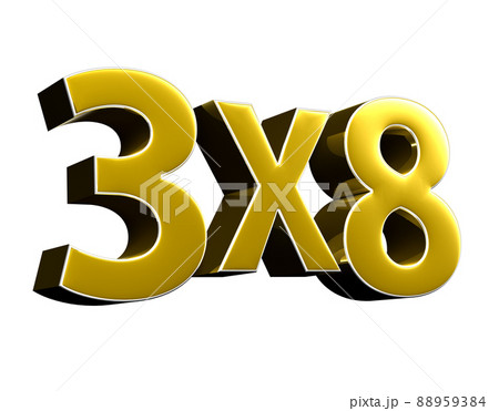 Number 3x8 Gold. Number 3x8 Gold. 88959384