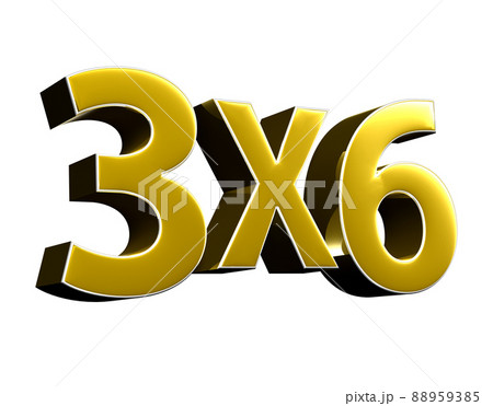 Number 3x6 Gold. Number 3x6 Gold. 88959385
