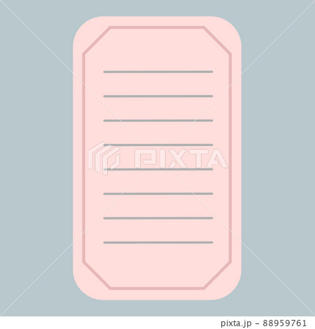 Cartoon sticky notes. Cute scrap from notepad for noting, coloured isolated sticker, paper list school notebook, noticeboard label, office sticker, neat vector illustration. Notepad sticky sticker 88959761