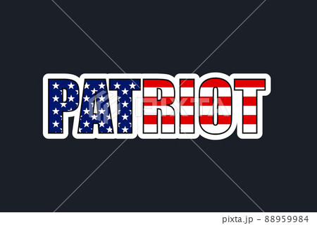 word Patriot american flag colors, election vote emblem badge sticker. word Patriot american flag colors, election vote emblem badge sticker. 88959984