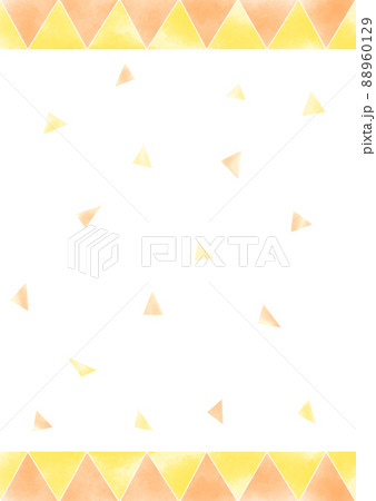 三角モチーフの便箋(背景) 黄色 オレンジ 三角モチーフの便箋(背景) 黄色 オレンジ 88960129