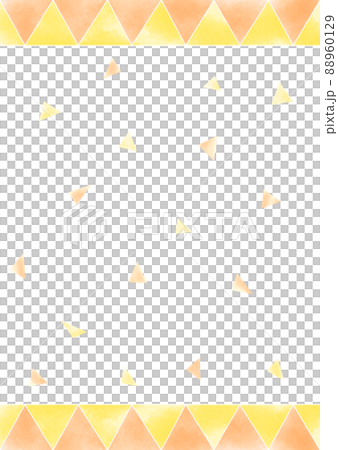 三角モチーフの便箋(背景) 黄色 オレンジ 三角モチーフの便箋(背景) 黄色 オレンジ 88960129