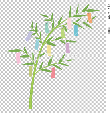 七夕の笹の葉のアイコンイラスト 88960318