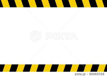 トラテープのフレーム 黄色と黒のストライプ 警告・注意テープ トラテープのフレーム 黄色と黒のストライプ 警告・注意テープ 88960568