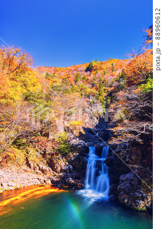 秋の三段峡,三段滝(広島県安芸太田町) 秋の三段峡,三段滝(広島県安芸太田町) 88960612