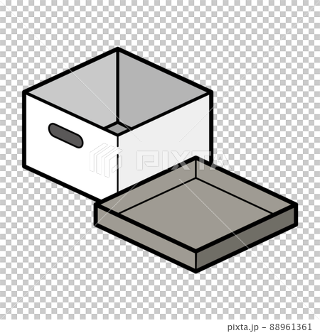 開いているストレージボックスのイラスト 88961361