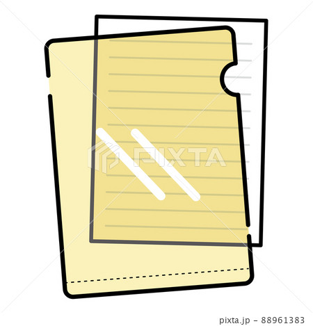 書類が入っているクリアファイルのイラスト 88961383
