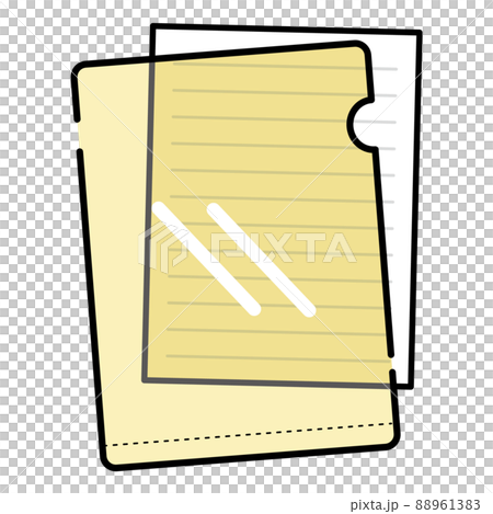 書類が入っているクリアファイルのイラスト 88961383