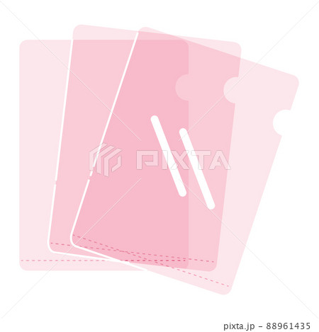 重なるクリアファイルのイラスト 88961435