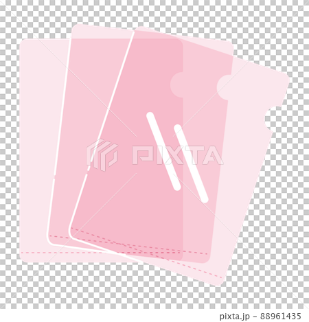 重なるクリアファイルのイラスト 88961435