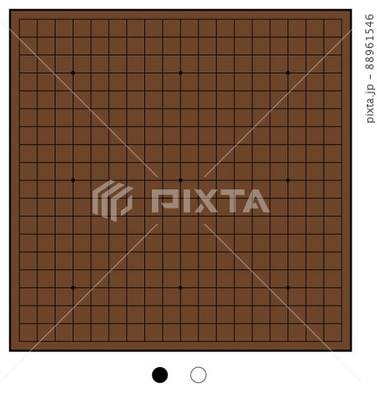 囲碁 碁石 背景素材 19路盤 アルファチャンネル付 囲碁 碁石 背景素材 19路盤 アルファチャンネル付 88961546