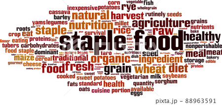 Staple food word cloud Staple food word cloud 88963591