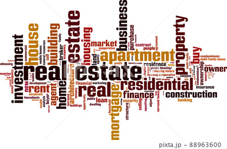 Real estate word cloud Real estate word cloud 88963600