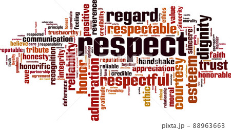 Respect word cloud Respect word cloud 88963663