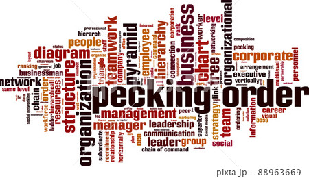 Pecking order word cloud concept. Vector illustration 88963669