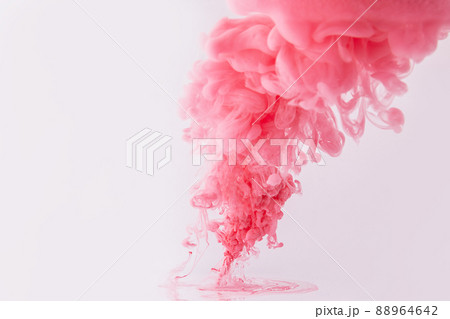 background. clouds of pink smoke on a white background 88964642
