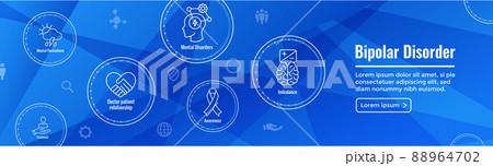 Bipolar Disorder or Depression BP Icon Set & Web Header Banner Bipolar Disorder or Depression BP Icon Set & Web Header Banner 88964702