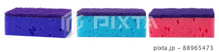 Kitchen sponge for dish washing isolated on white background. Kitchen sponge for dish washing isolated on white background. 88965473