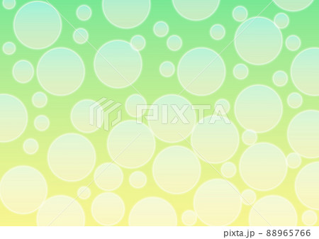 背景　緑　グリーン　黄色　イエロー　バーチャル背景　バブル　泡　水玉 88965766