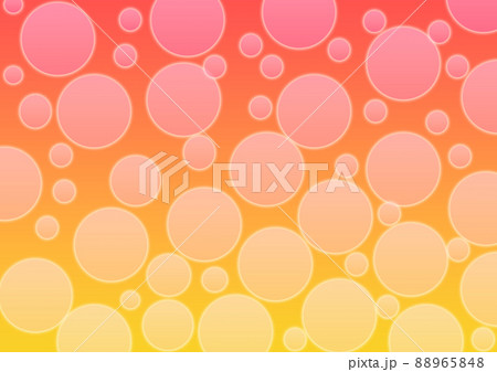 背景　赤　レッド　オレンジ　朱色　黄色　バーチャル背景　バブル　泡　水玉 88965848
