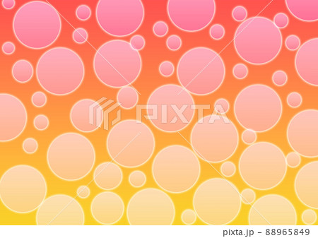 背景　赤　レッド　オレンジ　朱色　黄色　バーチャル背景　バブル　泡　水玉 88965849