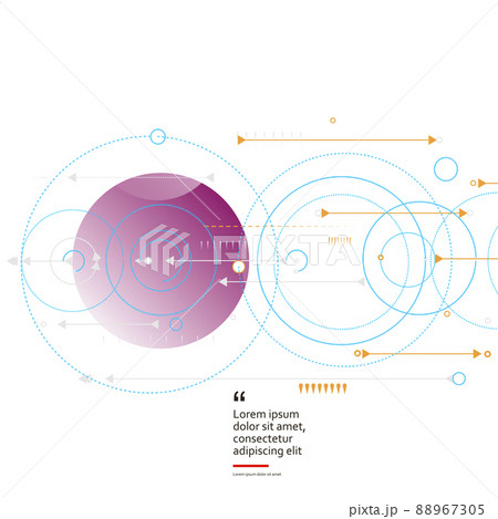 Vector circles abstract design connect background. Pattern science with dots and lines and arrows. Technology data graphic connectivity. Geometric abstraction dynamics design Vector circles abstract design connect background. Pattern science with dots and lines and arrows. Technology data graphic connectivity. Geometric abstraction dynamics design 88967305