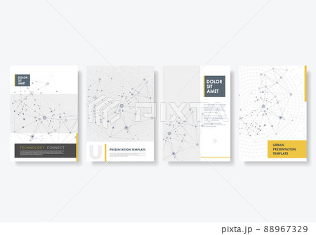 Abstract molecules cover template. Graphic convergence connect. Vector design element shapes. Vector physics background. Technology modern research 88967329