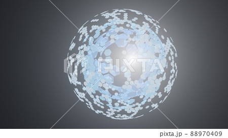 CGヘキサゴン　多重構造の六角形で構成された球体 88970409