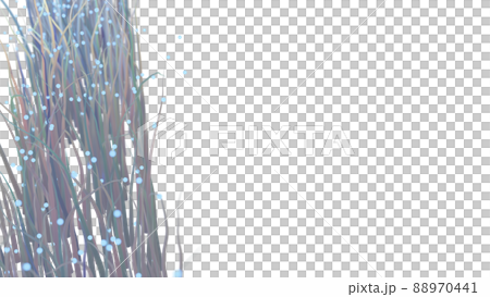 CG virtual reality plant A plant that grows while flying spores of light 88970441