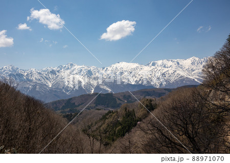 白沢峠から見た北アルプス 長野県 白沢峠から見た北アルプス 長野県 88971070