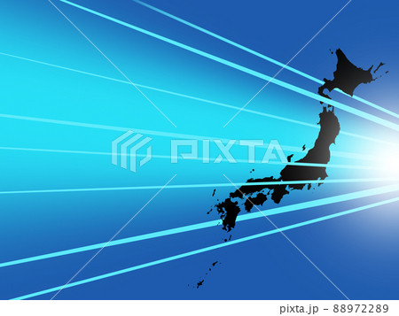 日本地図と光 88972289