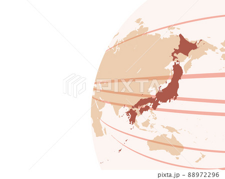 白バックに球体の世界地図と日本地図 白バックに球体の世界地図と日本地図 88972296