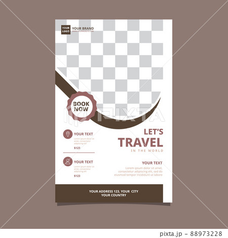 Clean Travel Tour Holiday Vacation Flyer Brochure Poster Blank Space Design Template 88973228