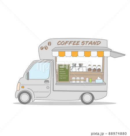 コーヒー販売のキッチンカー 88974880