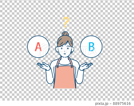 選擇,選擇,認為,家庭主婦,圍裙的女人,問題,選擇 選擇,選擇,認為,家庭主婦,圍裙的女人,問題,選擇 88975616