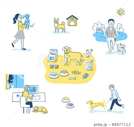 さまざまなペットとのライフシーン　セット 88977112