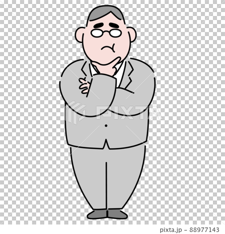 胖經理男性插畫素材思維 胖經理男性插畫素材思維 88977143