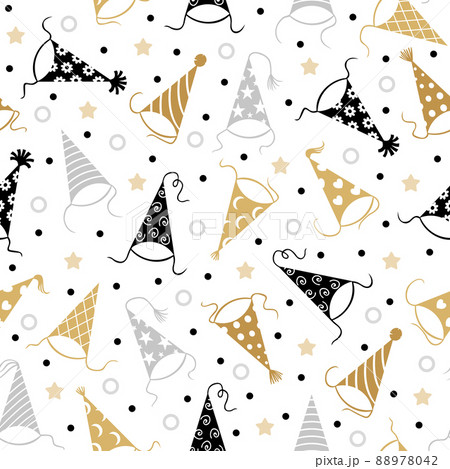 Birthday caps pattern seamless Birthday caps pattern seamless 88978042