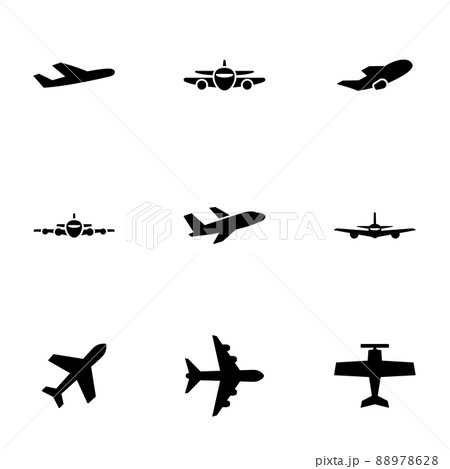Set of black icons isolated on white...のイラスト素材 [88978628] - PIXTA