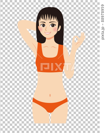 Swimsuit pose woman Swimsuit pose woman 88978959