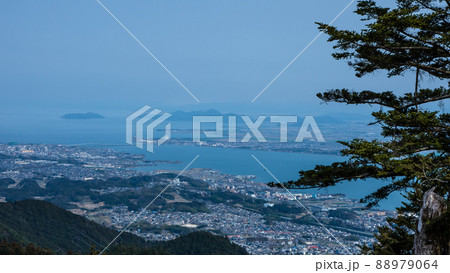 琵琶湖遠望　比叡山延暦寺 88979064