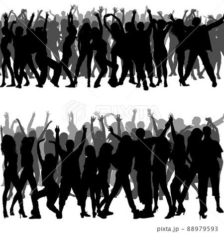 Set of Silhouetted Crowds Set of Silhouetted Crowds 88979593