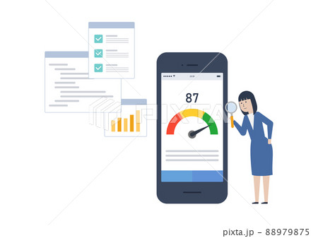 Webサイトの表示速度を改善しよう！なイラスト素材 88979875