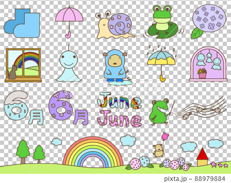 帶輪廓的雨季材料 88979884