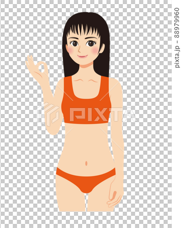 Swimsuit pose woman 88979960