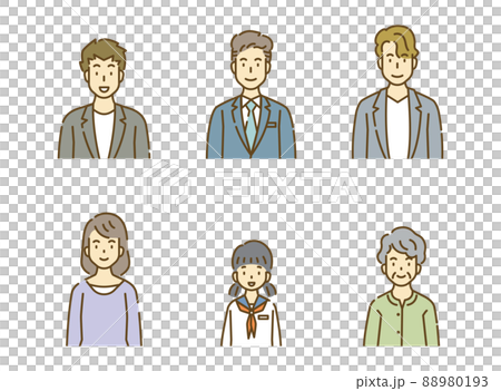 人物　イラスト 88980193