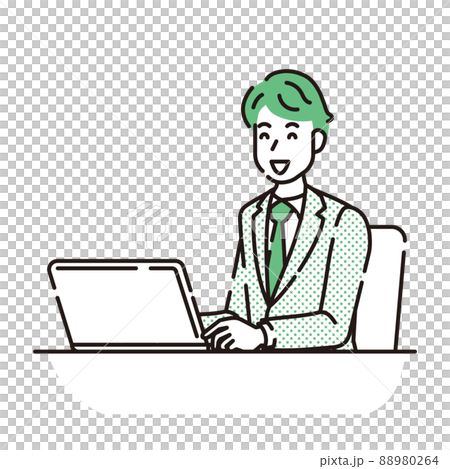 線画人物 88980264