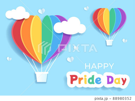 Happy Pride Month Day with LGBT Rainbow and Transgender Flag to Parade Against Violence, Discrimination, Equality or Homosexuality in Cartoon Illustration Happy Pride Month Day with LGBT Rainbow and Transgender Flag to Parade Against Violence, Discrimination, Equality or Homosexuality in Cartoon Illustration 88980352