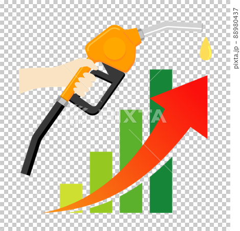 Illustration image that the price of gasoline goes up Illustration image that the price of gasoline goes up 88980437