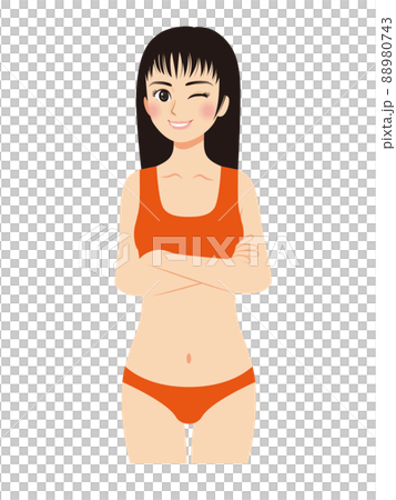 Swimsuit pose woman Swimsuit pose woman 88980743